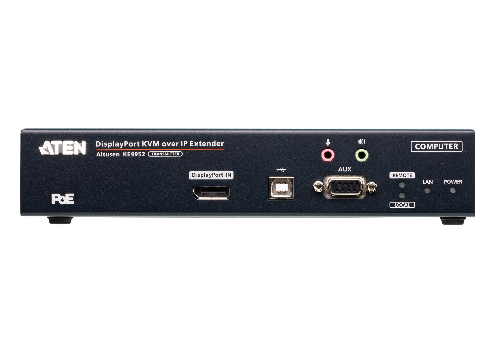 ATEN KE9952T KVM-over-IP Extender (Sender) DisplayPort – 4K (3840 × 2160) @ 30 Hz, PoE, 1× DP, 1× RJ-45