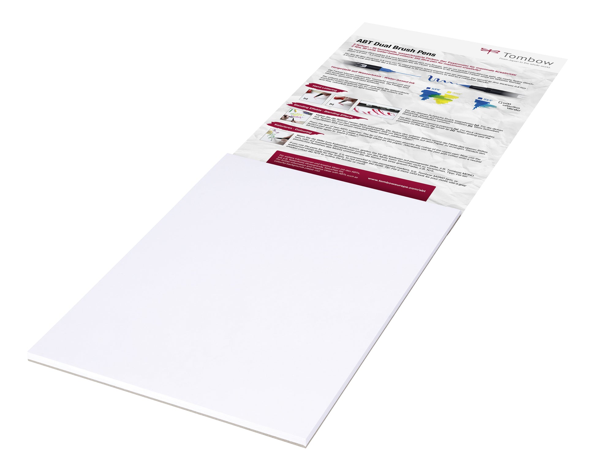 Tombow Bristolpapier zum Zeichnen, Papier, 20 × 29,7 cm, Hellweiss