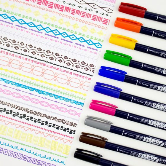 Tombow Brush Pen Fudenosuke, 10 Stk.