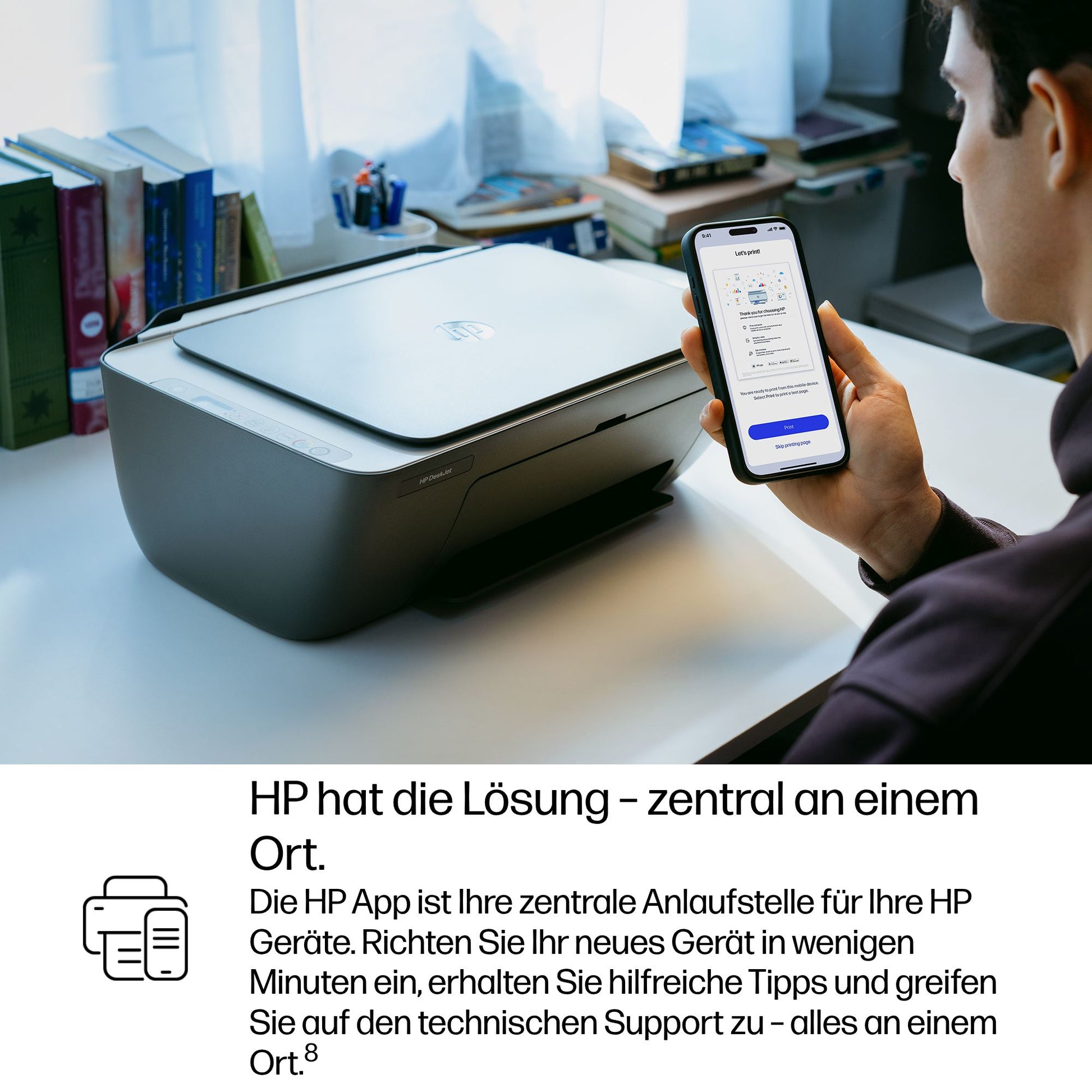 HP Deskjet 2910 Wireless – Farbtintenstrahl-Multifunktionsdrucker, A4, 3-in-1, Duplex, WLAN, AirPrint