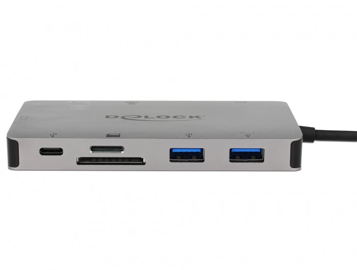 DeLOCK 87735 Dockingstation – USB-C, 1× HDMI, 1× VGA, 2× USB-A, GbE, SD, für Windows/Mac/Linux