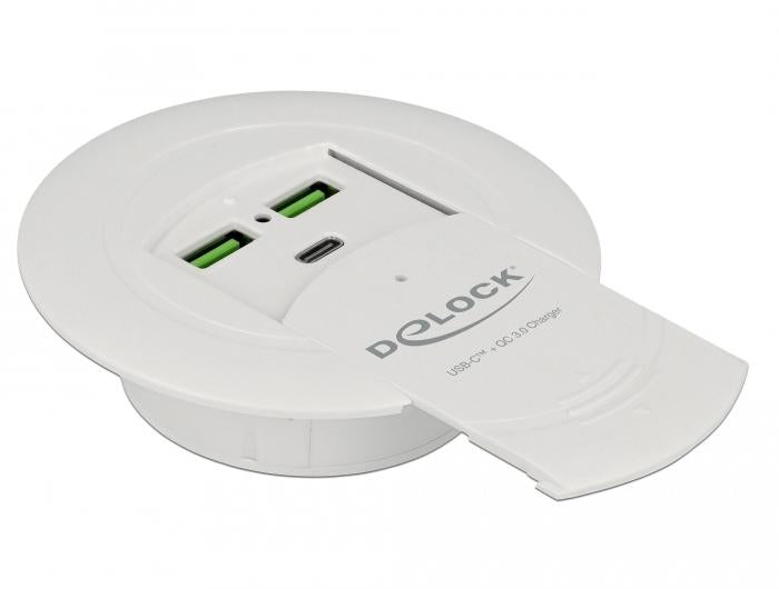 DeLOCK 64065 – USB-C, 2× USB-A, Weiss