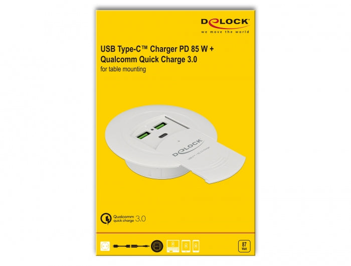 DeLOCK 64065 – USB-C, 2× USB-A, Weiss