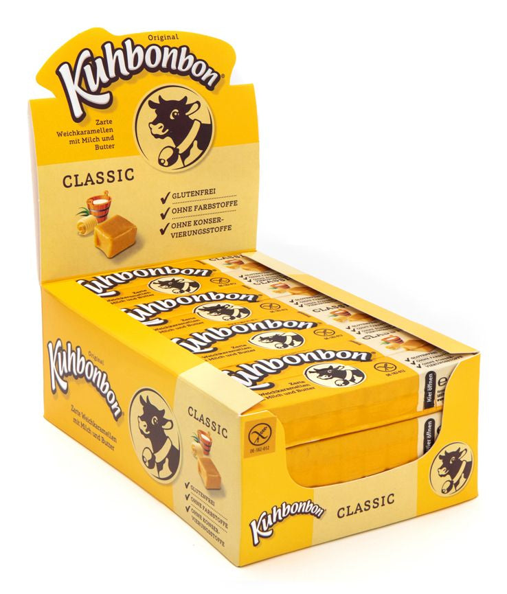 Kuhbonbon Stange Kaubonbons – Classic Karamell, glutenfrei – 24 × 72 g