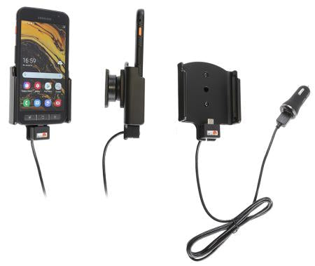 Brodit Auto-Halterung mit Zigarettenanzünder 12/24 V – für Samsung Galaxy XCover 4s – Schwarz