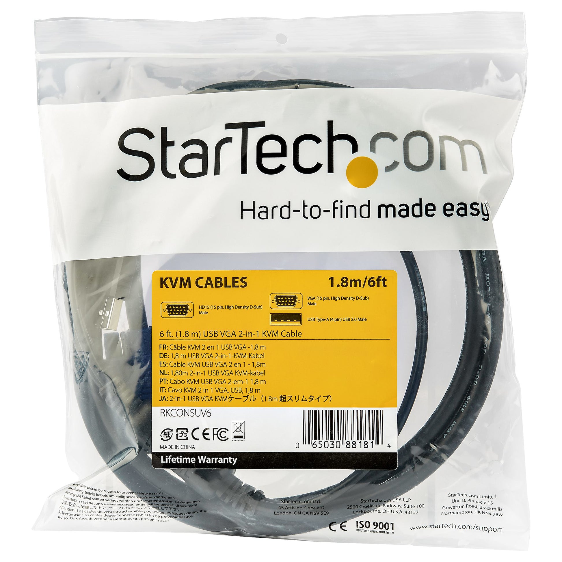 StarTech.com USB KVM-Konsolekabel – 3 m