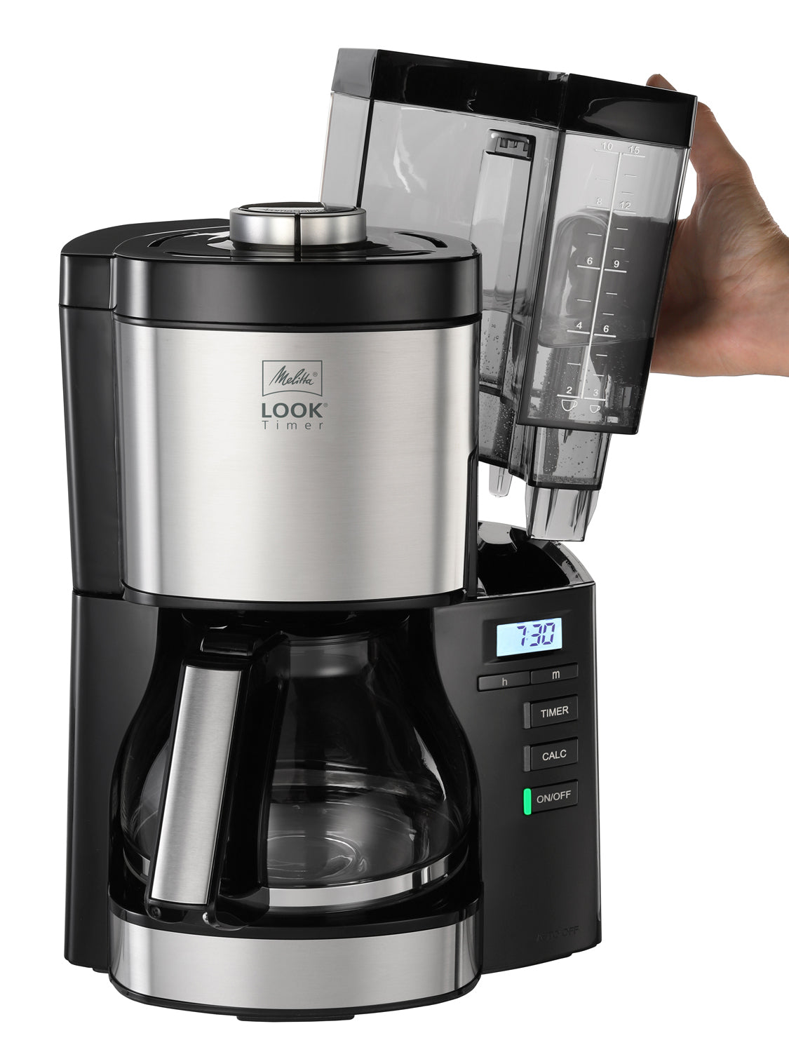 Melitta Look Timer 1025-08 Filterkaffeemaschine – 10 Tassen, 1,25 l, Schwarz