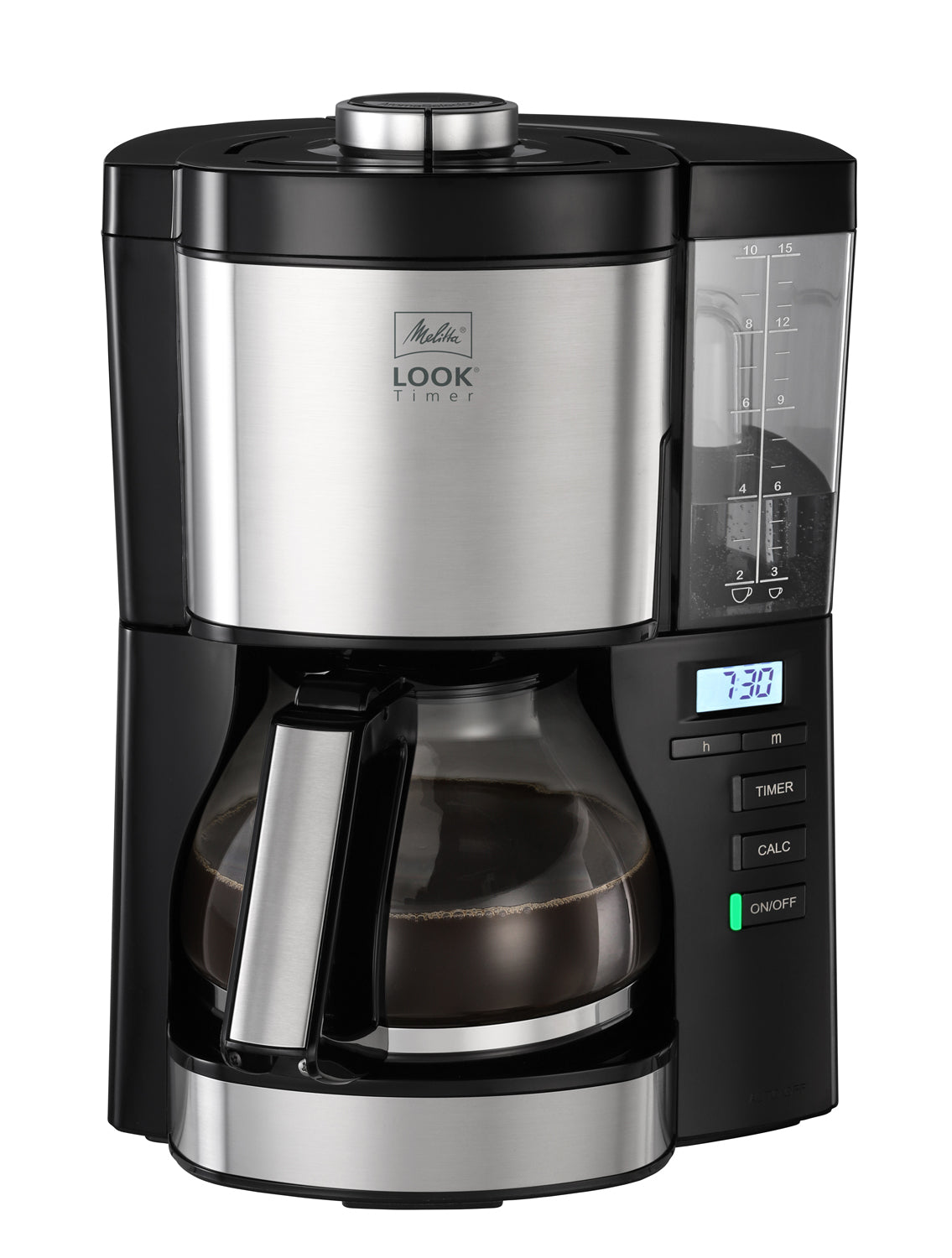 Melitta Look Timer 1025-08 Filterkaffeemaschine – 10 Tassen, 1,25 l, Schwarz