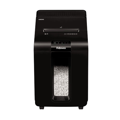 Fellowes AutoMax 100M – Aktenvernichter mit Autofeed 100 Blatt, DIN P-4, Mikroschnitt 4 × 10 mm, 23 l, A4