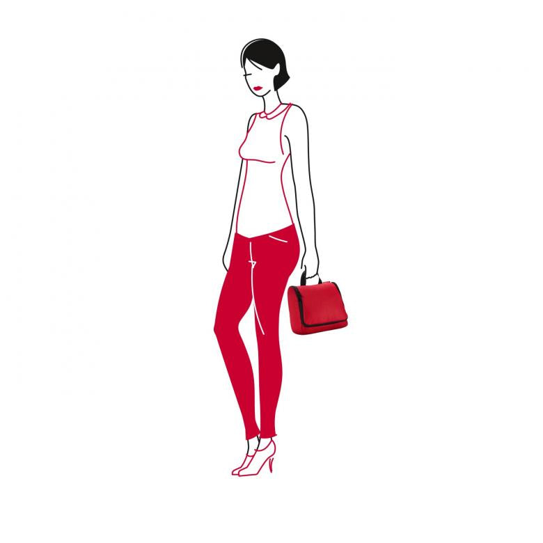 Reisenthel Kosmetiktasche toiletbag – wasserfest, aufhängbar – 3 l – rot, Polyester – 1 Stk.