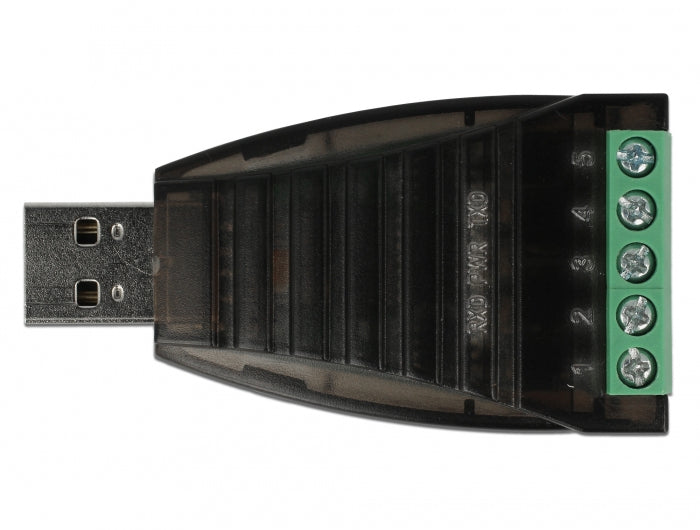 DeLOCK 87738 Adapter USB-A zu RS-422/RS-485 – 921,6 Mbit/s, Terminalblock, USB 2.0 (480 Mbit/s), Plug & Play