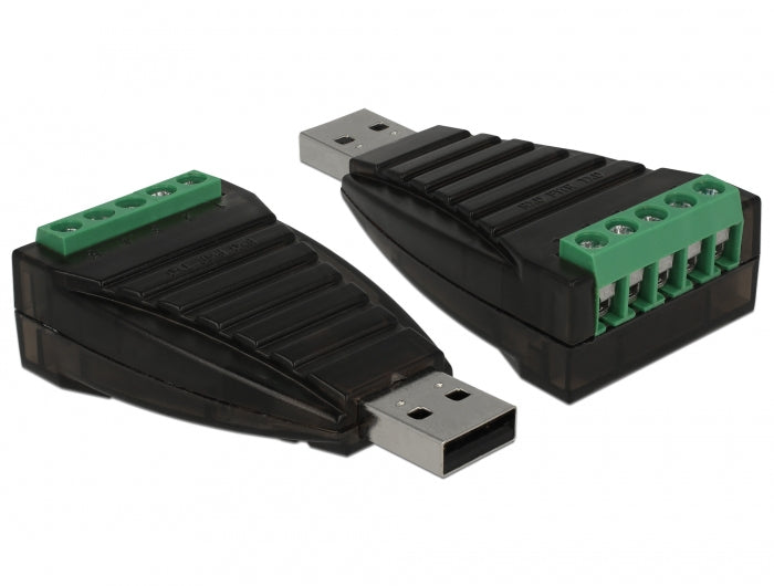 DeLOCK 87738 Adapter USB-A zu RS-422/RS-485 – 921,6 Mbit/s, Terminalblock, USB 2.0 (480 Mbit/s), Plug & Play