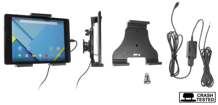 Brodit Fahrzeug-Dock für Tablet/UMPC – Autolüftungsmontage, mit Ladefunktion – Schwarz