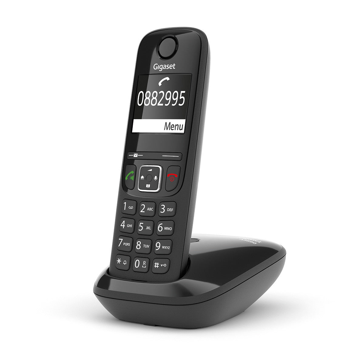 Gigaset AS690 – Analoges DECT-Telefon mit Freisprecheinrichtung, Telefonbuch 100 Einträge, Schwarz