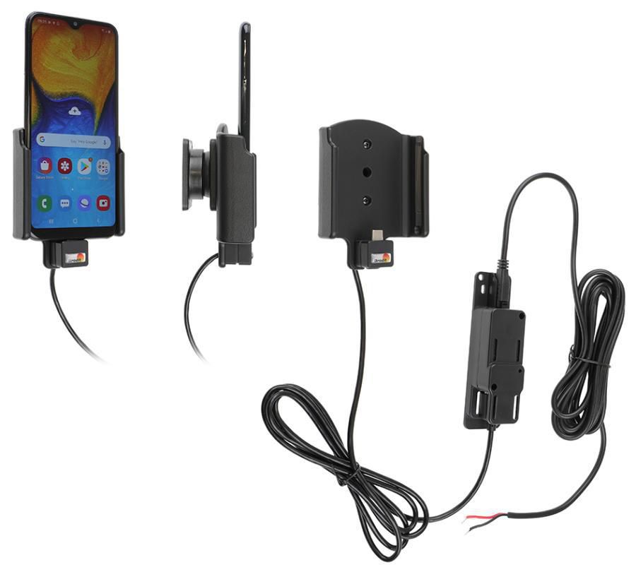 Brodit Aktive Halterung für feste Kfz-Ladehalterung – Schraubbefestigung, Zigarettenanzünder – für Samsung – schwarz