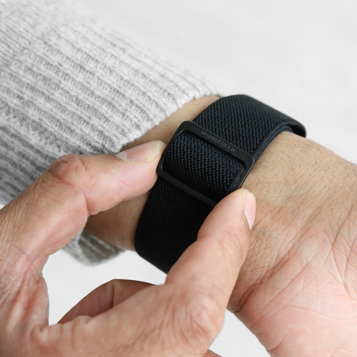 Vonmählen Classic Nylon Loop – Armband – für Apple Watch Ultra, Schwarz, One Size, Nylon