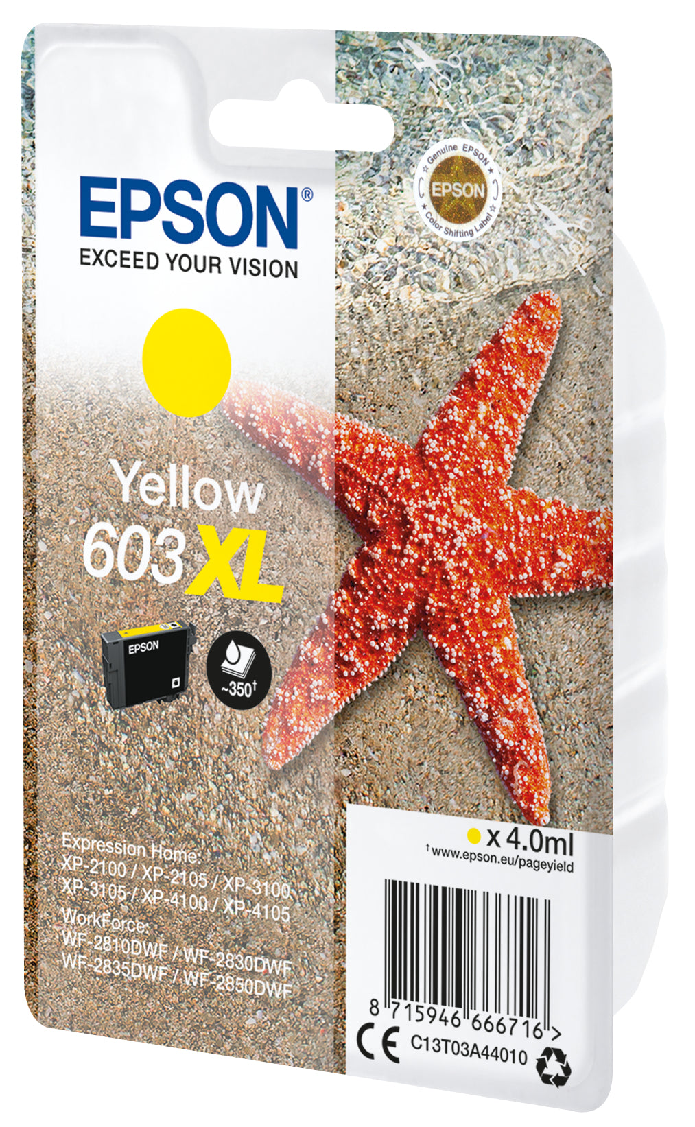 Epson Tintenpatrone C13T03A44010, Gelb