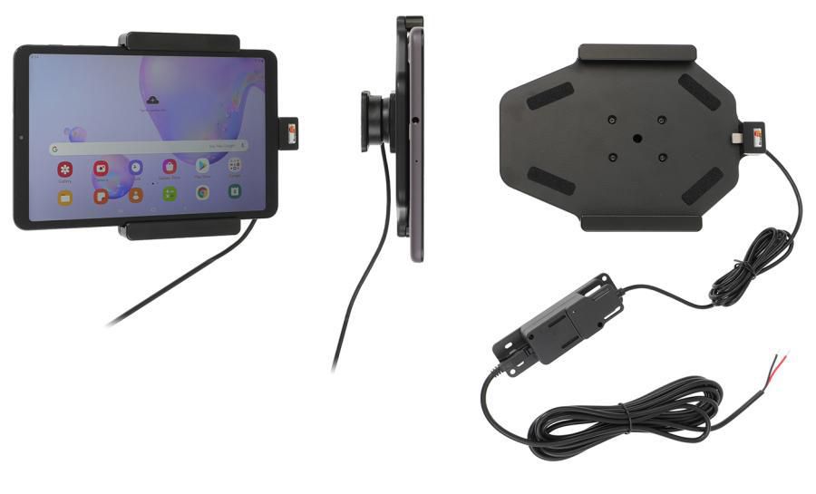 Brodit Fahrzeug-Dock für Samsung Galaxy Tab A 8,4" (2020, SM-T307) – 12/24 V, kipp-/360° schwenkbar – Schwarz