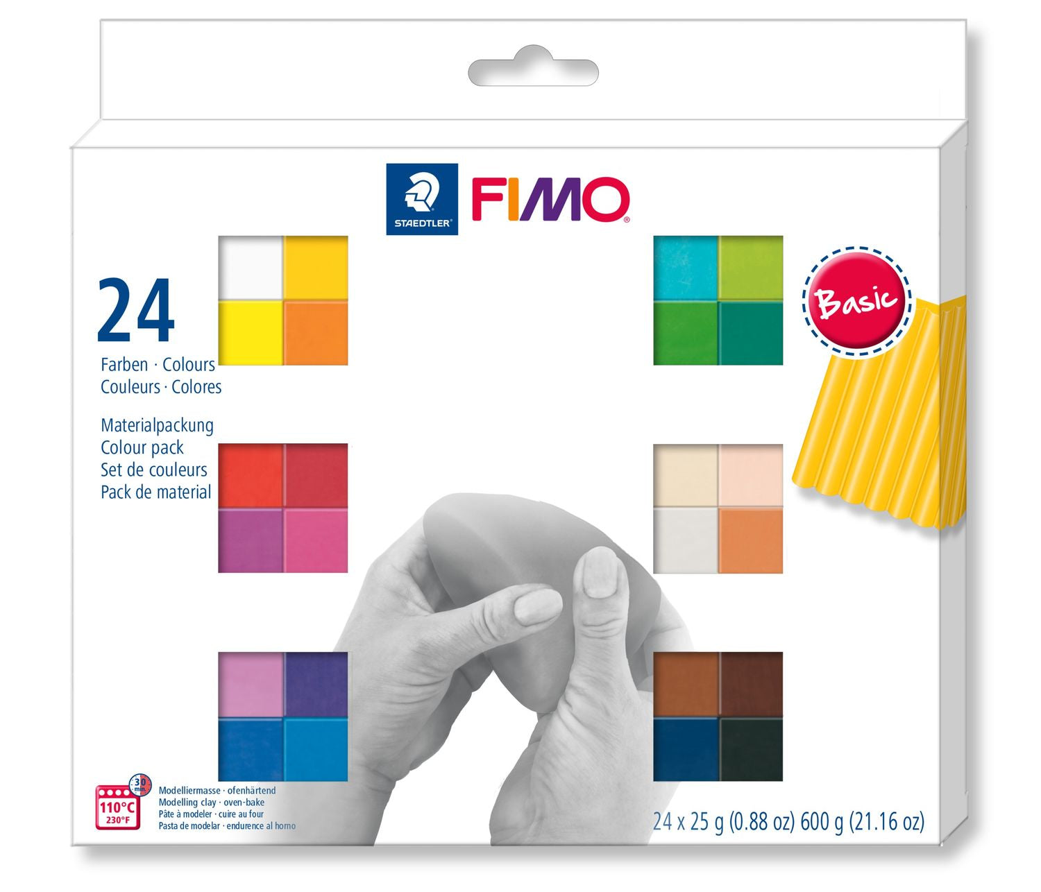 Staedtler FIMO – Modelliermasse-Set – 24 × 25 g – ofenhärtend