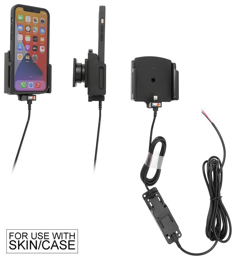 Brodit Auto-Ladegerät – Lüftungsschlitz – 2× USB (QC 3,0A, 2,4A) – für iPhone 12/12 Pro/12 Pro Max – Schwarz