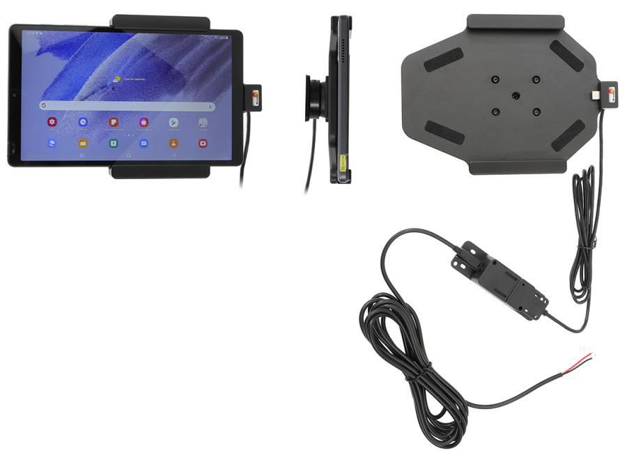 Brodit Fahrzeug-Dock für Samsung Galaxy Tab A7 Lite SM-T220 – Eingebautes Ladegerät, 360° drehbar – Schwarz
