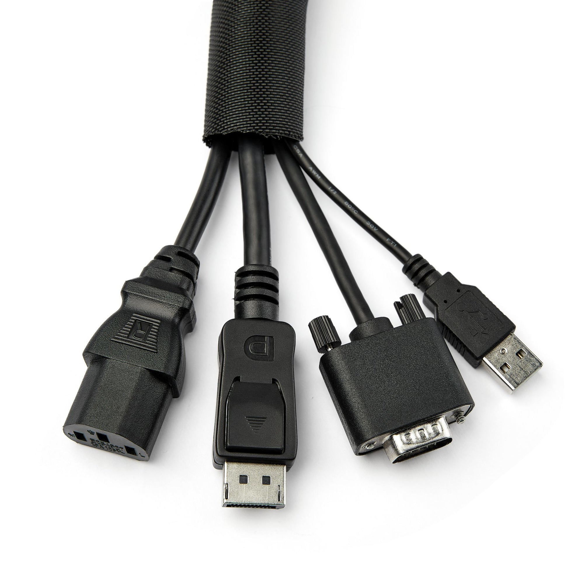 StarTech.com Kabelschlauch, Ø 38 mm, 4,6 m, schwarz