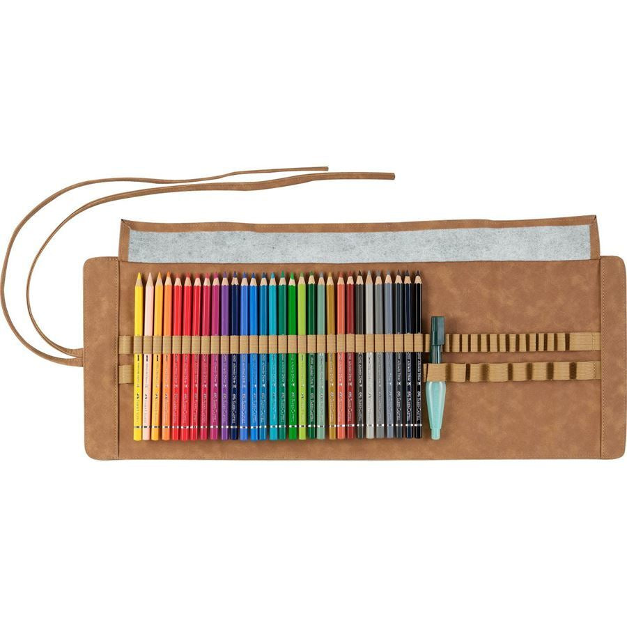 Faber-Castell Aquarellbuntstift, mehrfarbig, 30er-Etui – inkl. Wassertankpinsel (6 ml), Ø 3,8 mm
