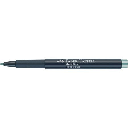 Faber-Castell Non-Permanent-Marker Metallic – Rundspitze 1,5 mm – ice ice blue – trocken abwischbar
