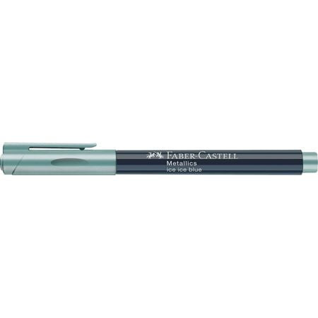 Faber-Castell Non-Permanent-Marker Metallic – Rundspitze 1,5 mm – ice ice blue – trocken abwischbar