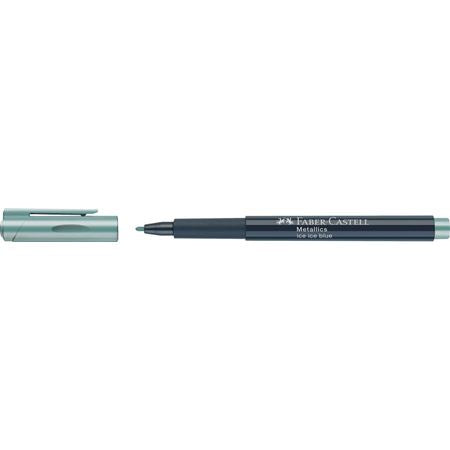 Faber-Castell Non-Permanent-Marker Metallic – Rundspitze 1,5 mm – ice ice blue – trocken abwischbar