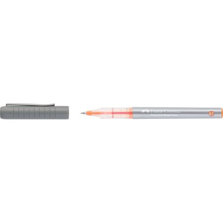 Faber-Castell Free Ink 348115 – Tintenroller, 0,7 mm, Orange, Kunststoff, Orange/Silber/Transparent