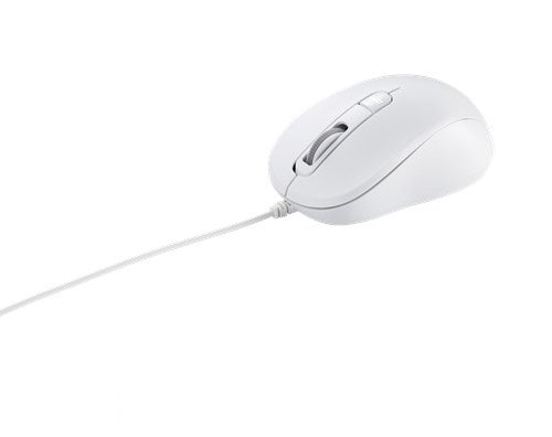 ASUS MU101C – Maus – Kabelgebunden (USB‑A), 3200 DPI, Beidhändig, Weiss