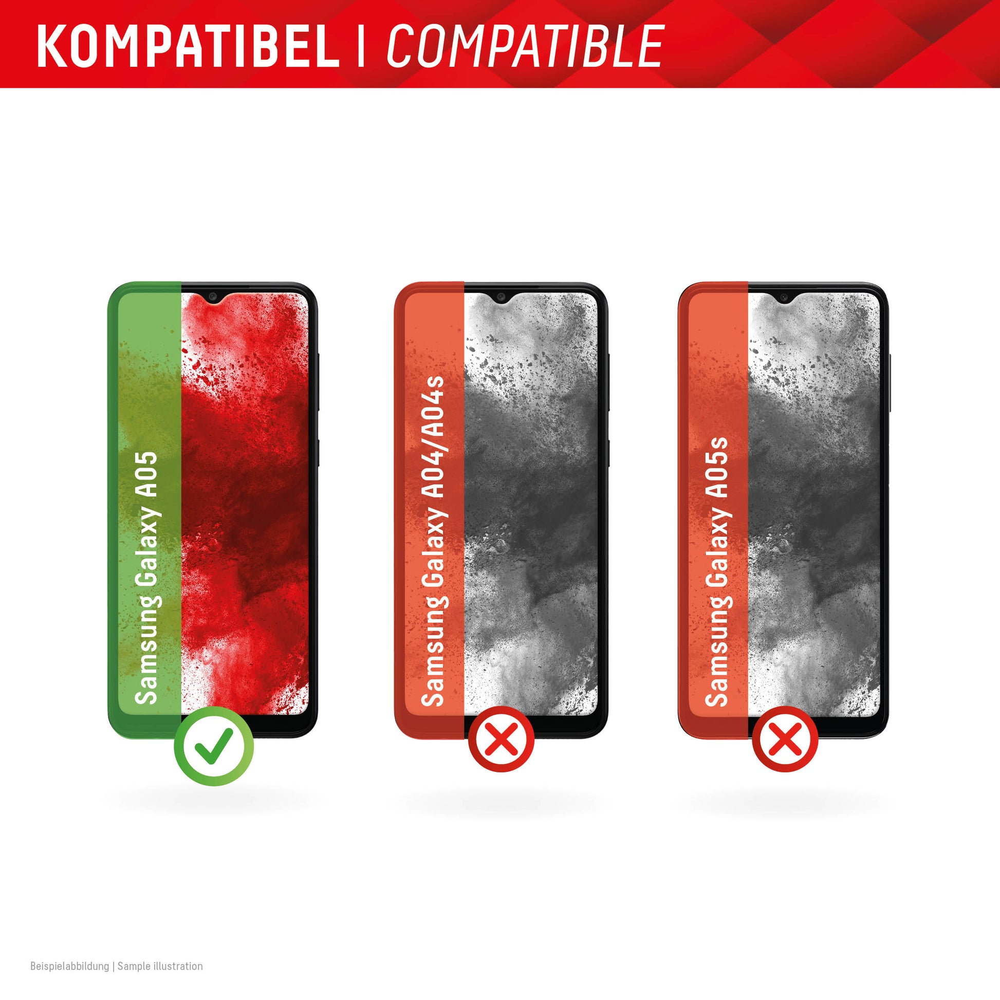 E.V.I. Displayschutz (Panzerglas), 10H – für Galaxy A05 – mit Applikator