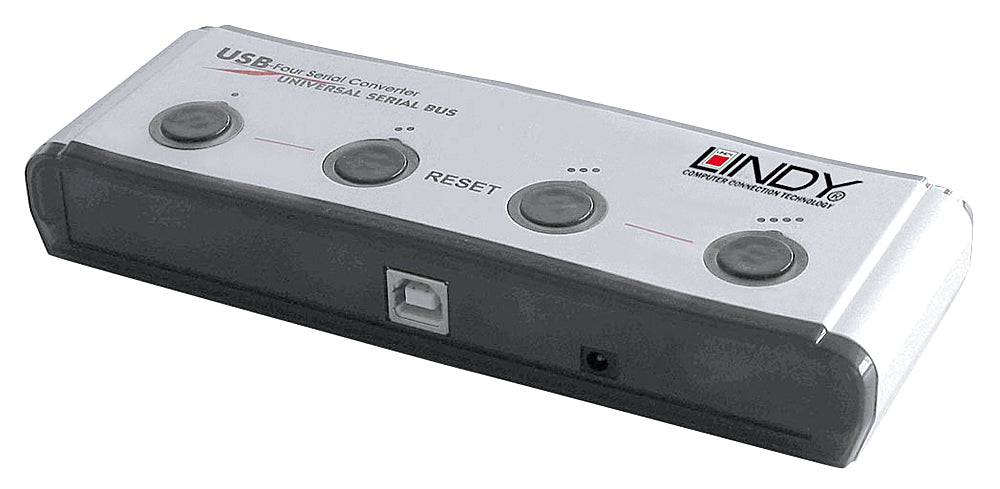 Lindy 42858 USB zu RS-232 Adapter – 4 Port, 921 Kbit/s, FTDI, USB 1.1 – für Windows/Mac