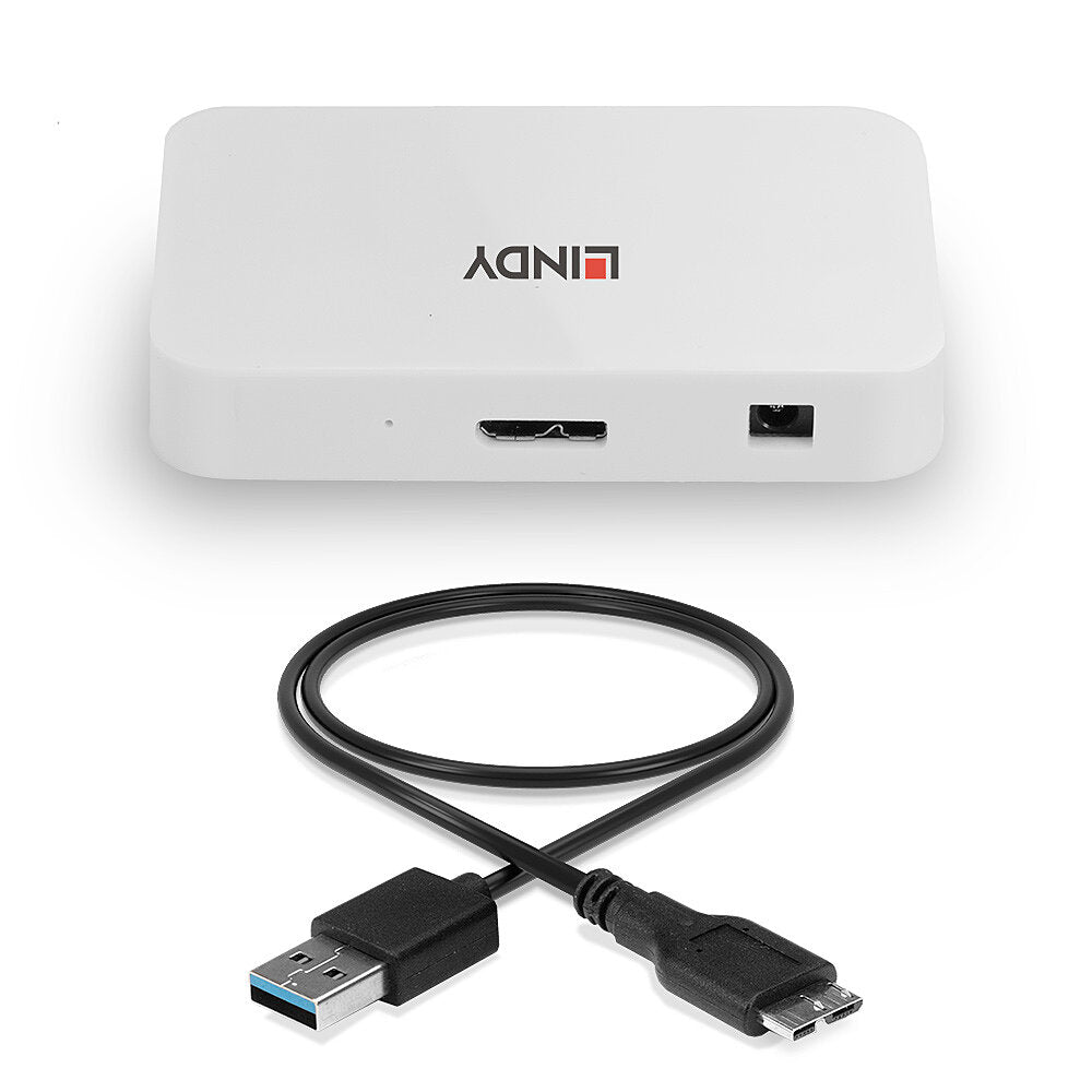 Lindy 43143 USB-Hub – USB-A, für Windows/Mac/Linux