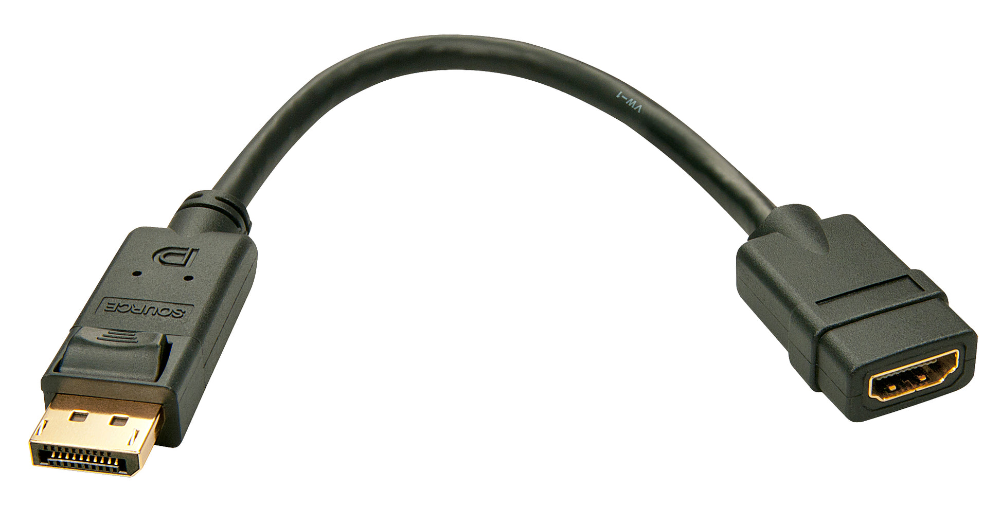 Lindy DisplayPort (Stecker) auf HDMI (Buchse) Adapter, HDMI 1.3, 15 cm