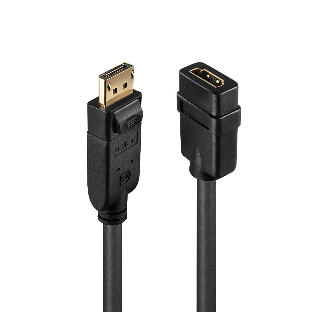 Lindy DisplayPort (Stecker) auf HDMI (Buchse) Adapter, HDMI 1.3, 15 cm
