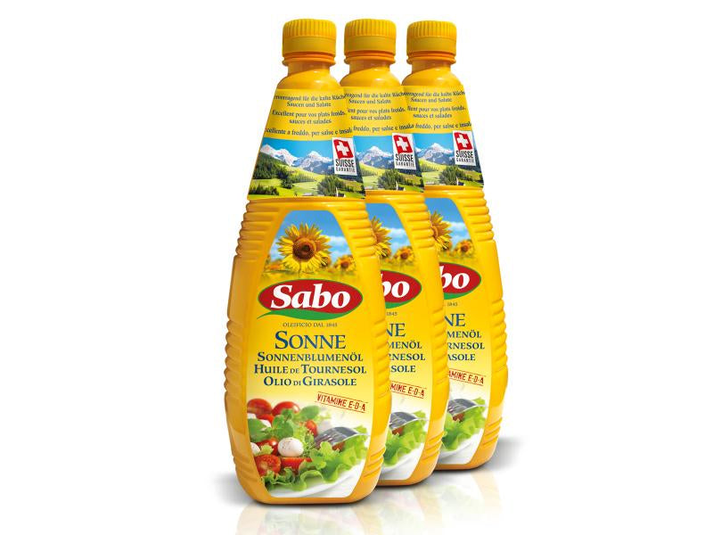 Sabo Sonnenblumenöl – 3×1 l