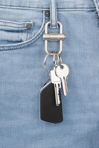 Troika Schlüsselring – mit 3 Ringen, Schiebeverschluss, Metall, Silber