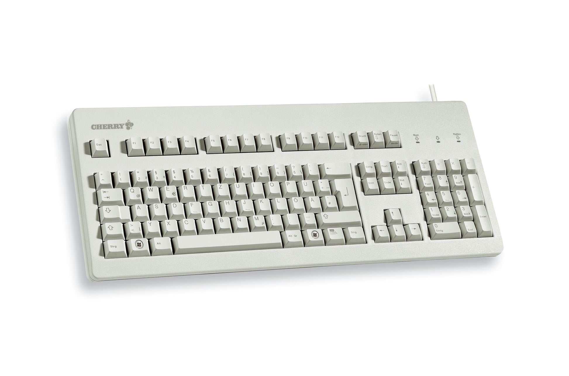 CHERRY G80-3000 – Tastatur, kabelgebunden (USB-A), US-Layout (EN), Fullsize (mit Ziffernblock) – für Windows