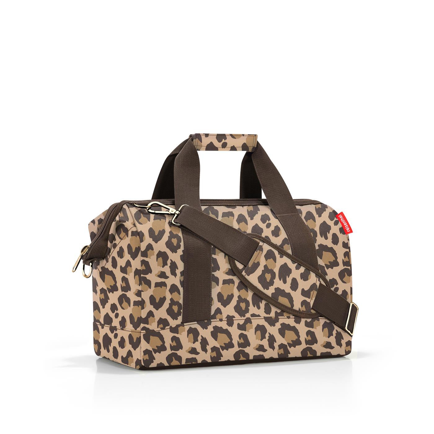 Reisenthel Umhängetasche Allrounder M – 18 l, Polyester, Leo Macciato, 40 × 33,5 × 24 cm