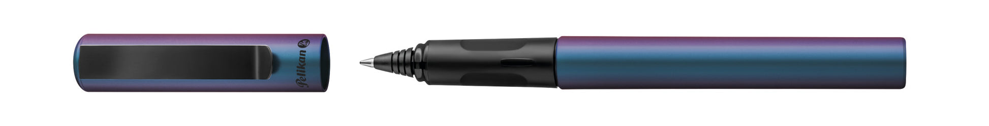 Pelikan Pina Colada Holo – Tintenroller, 0,7 mm, Blau, radierbar, Metall (Tungsten)