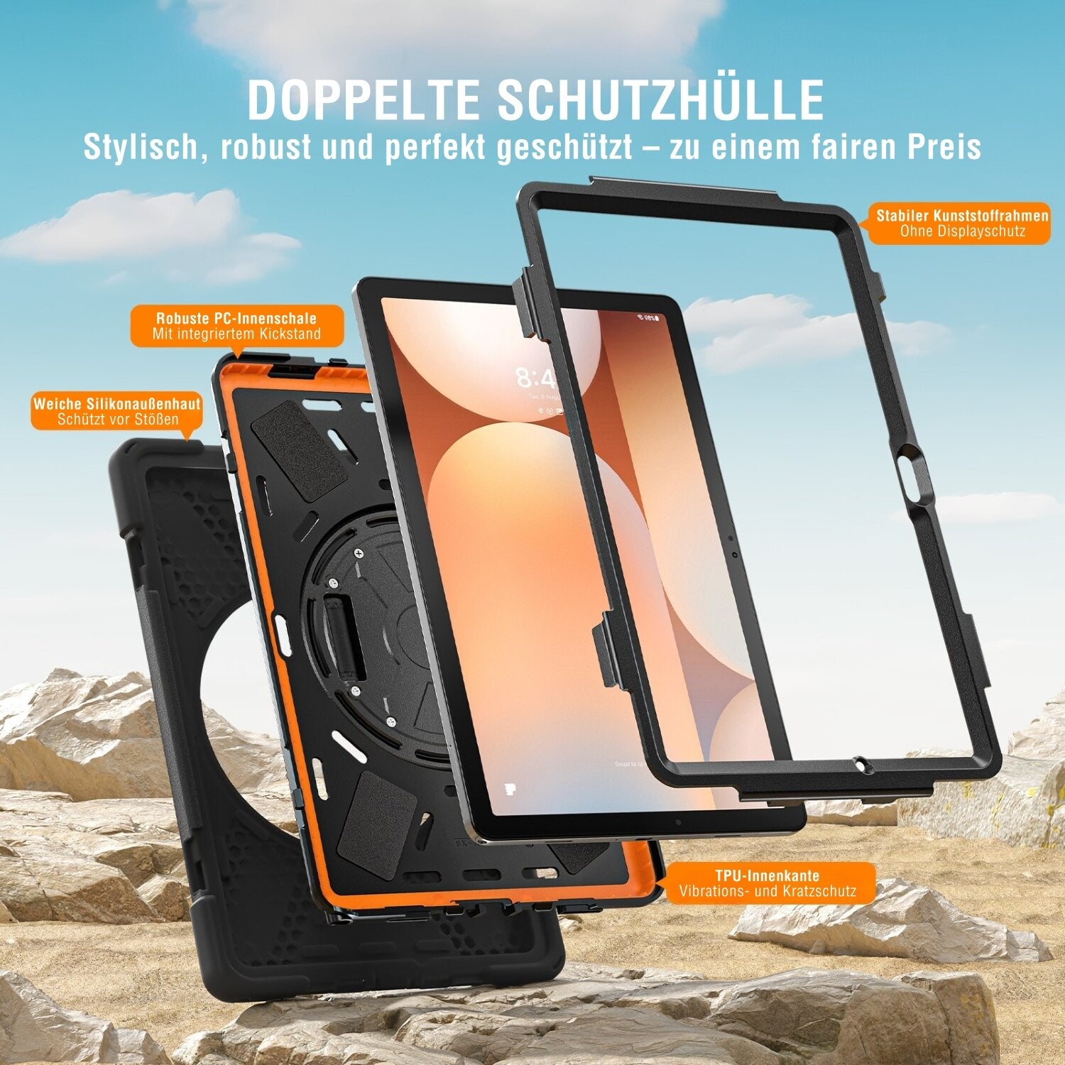 4smarts Tablet-Hülle für Galaxy Tab A11 8,7" – Schwarz