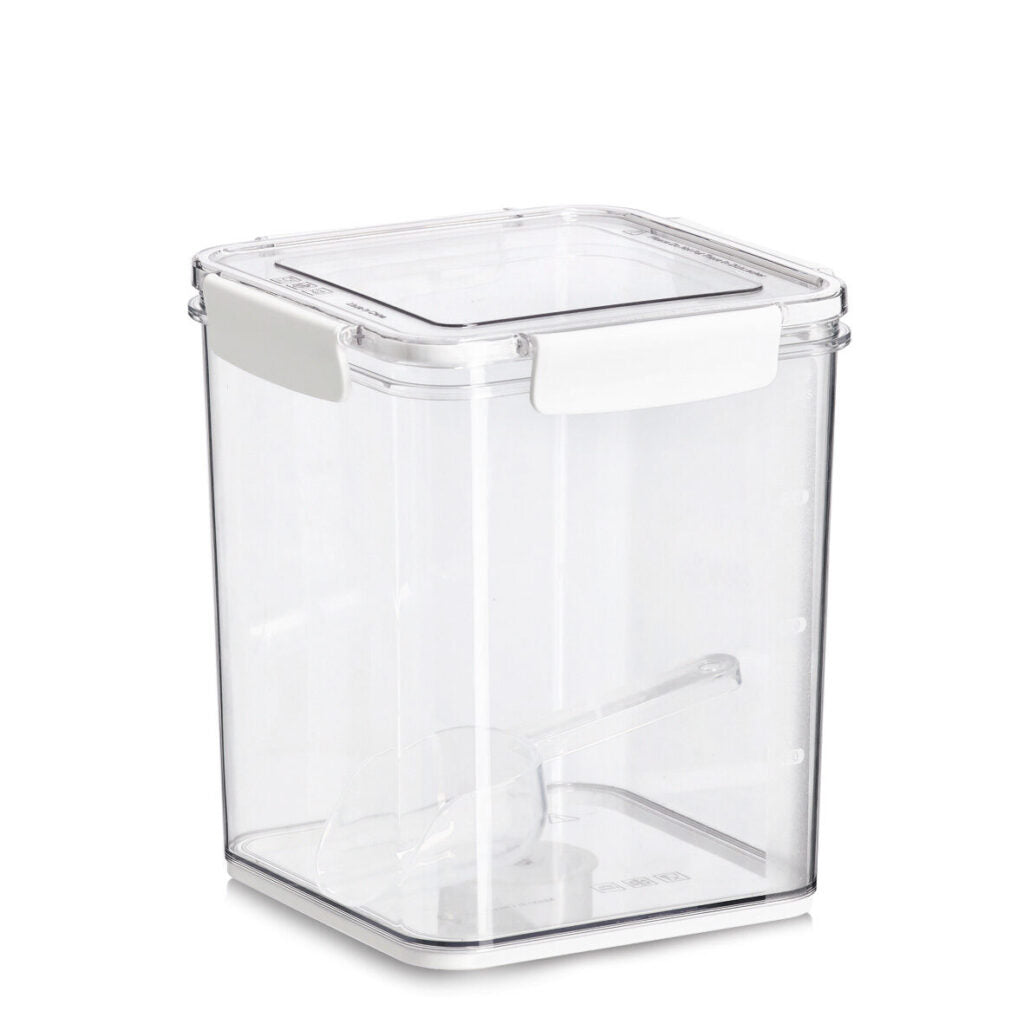 Zeller Present Vorratsdose 4,2 l, 18 × 18 × 20,4 cm, Polypropylen (PP)/Polyethylenterephthalat/Silikon, transparent