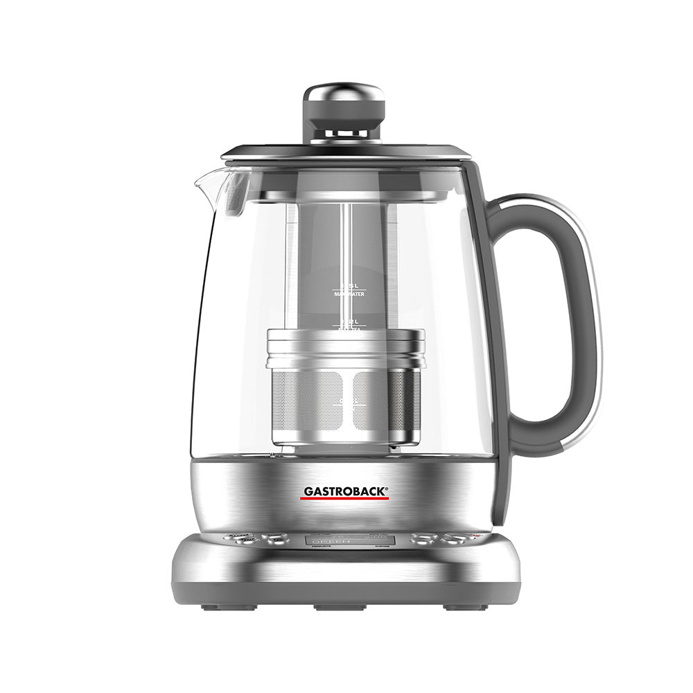 Gastroback Advanced 42440 – Tee- & Wasserkocher, 1,5 l, 2000 W, Glas/Edelstahl, Warmhalten, 360°-Basis