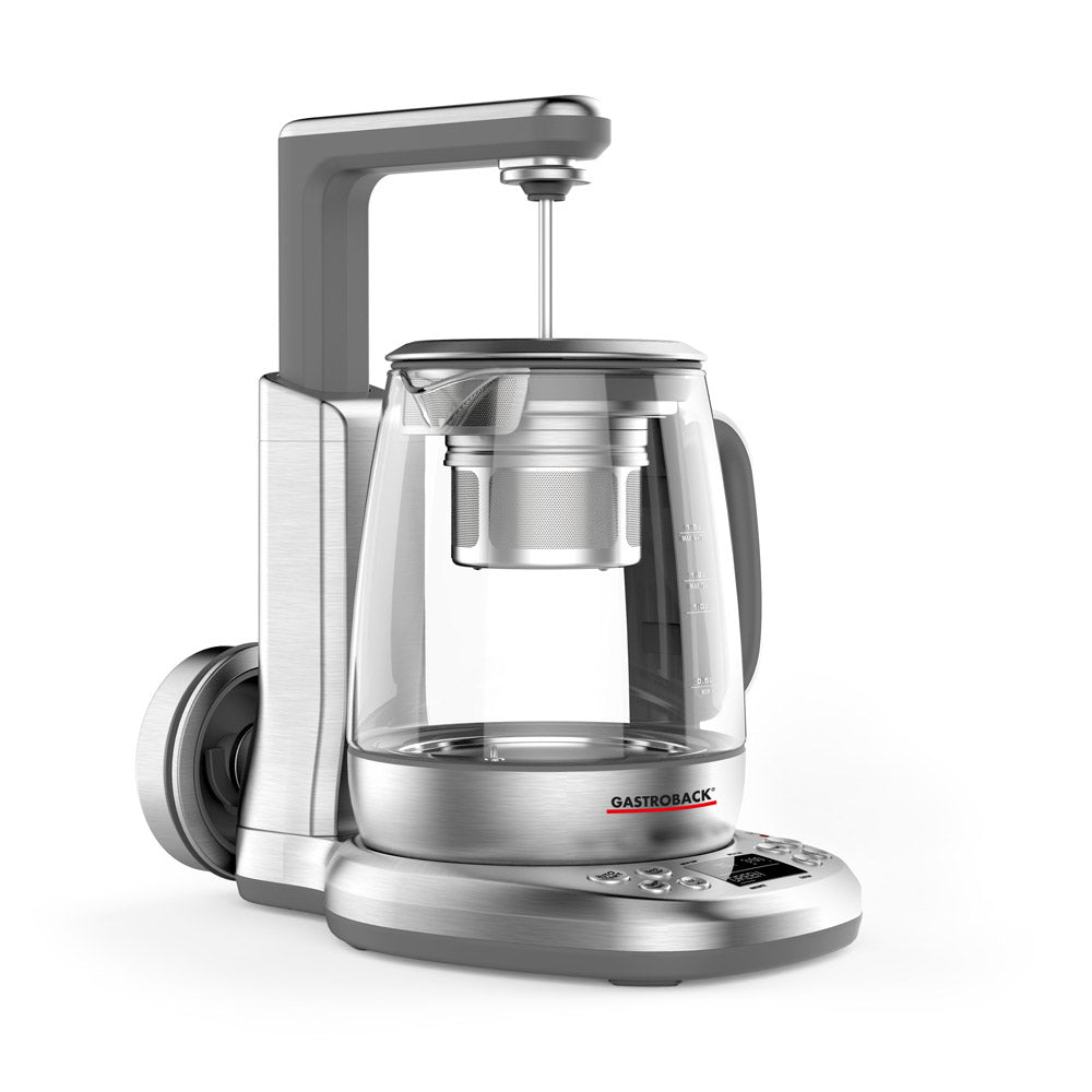 Gastroback Advanced 42440 – Tee- & Wasserkocher, 1,5 l, 2000 W, Glas/Edelstahl, Warmhalten, 360°-Basis