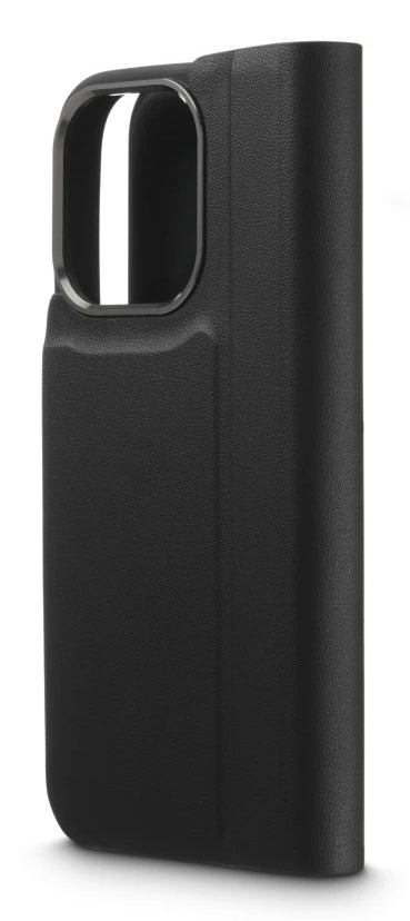 Hama Booklet Eco Premium Folio – für Apple iPhone 16 Pro, mit Ständer, 1 Kartenfach, PU+TPU, Schwarz