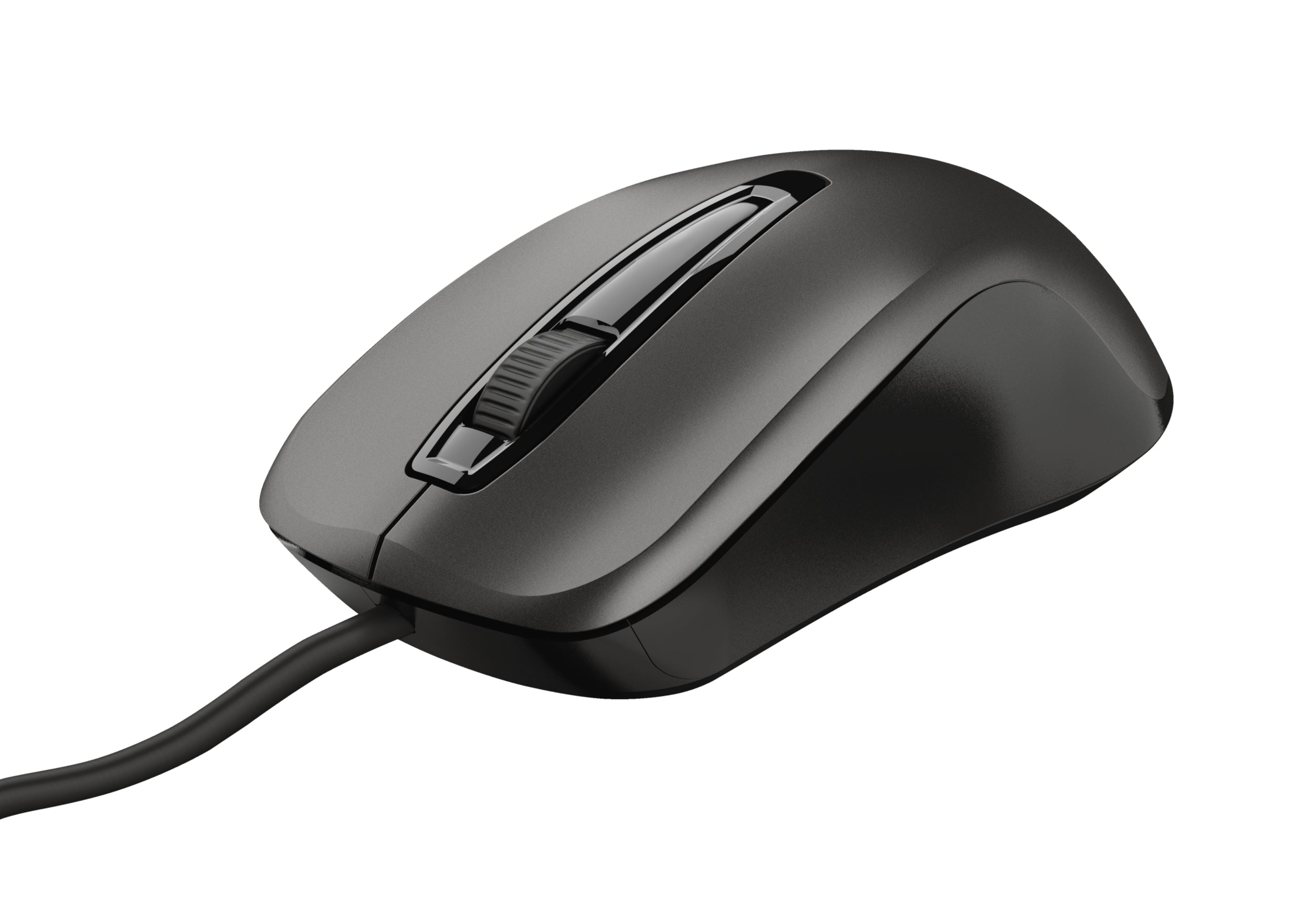 Trust Carve – Maus – Kabelgebunden (USB‑A), 1200 DPI, beidhändig, Schwarz