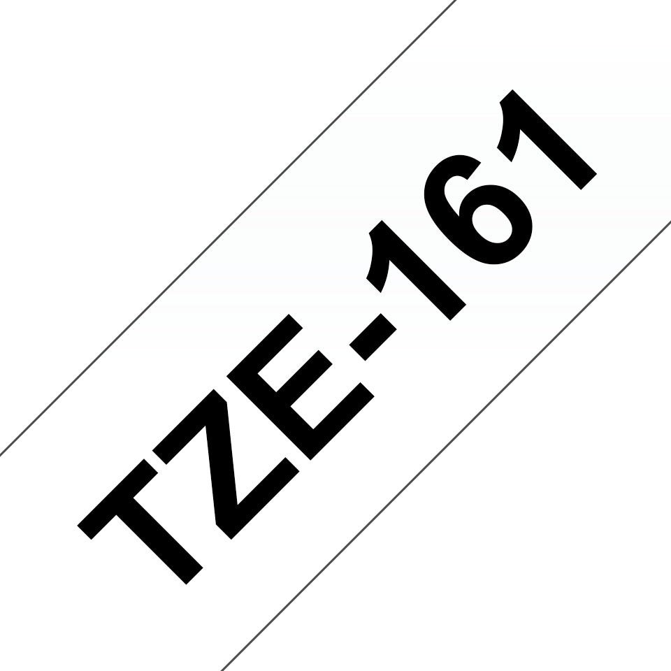 Brother Schriftband – 36 mm × 8 m, transparent, schwarz