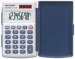 Sharp Taschenrechner EL-243S – 8-stellig – Batterie – Silber